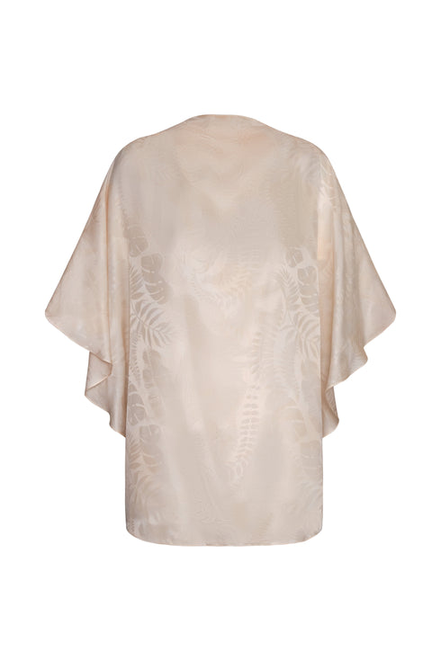 Manzanares Silk Jacquard Blouse / Ivory Rainforest